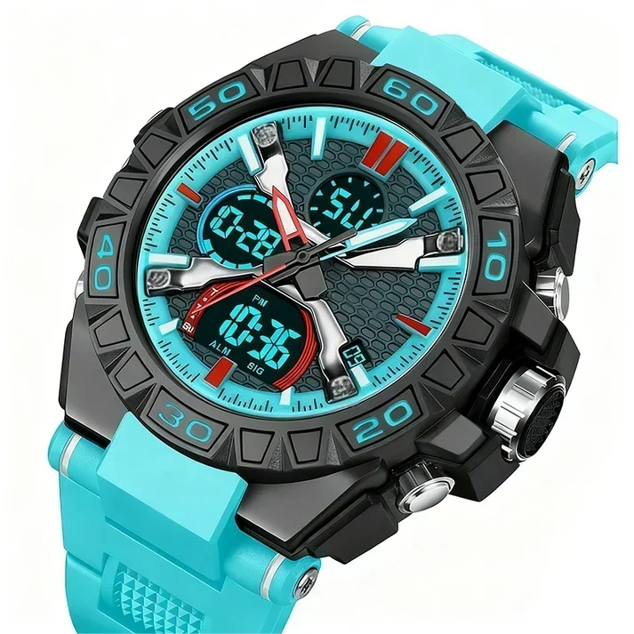 AquaTime – Waterproof LED Digital Watch – Light blue