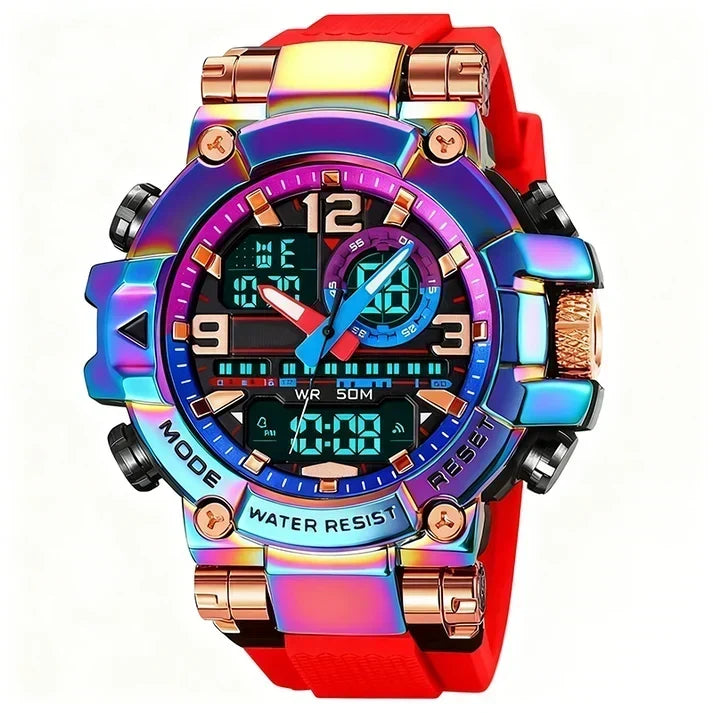 AquaTime – Waterproof LED Digital Watch – Red