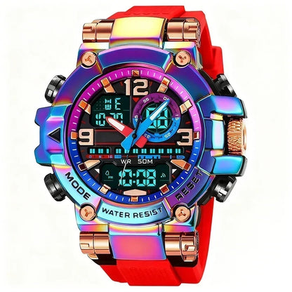 AquaTime – Waterproof LED Digital Watch – Red