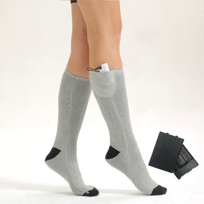 Adjustable Heating Socks with Long Battery Life – Gray / Constant temperature (1 pair) / Heating Socks