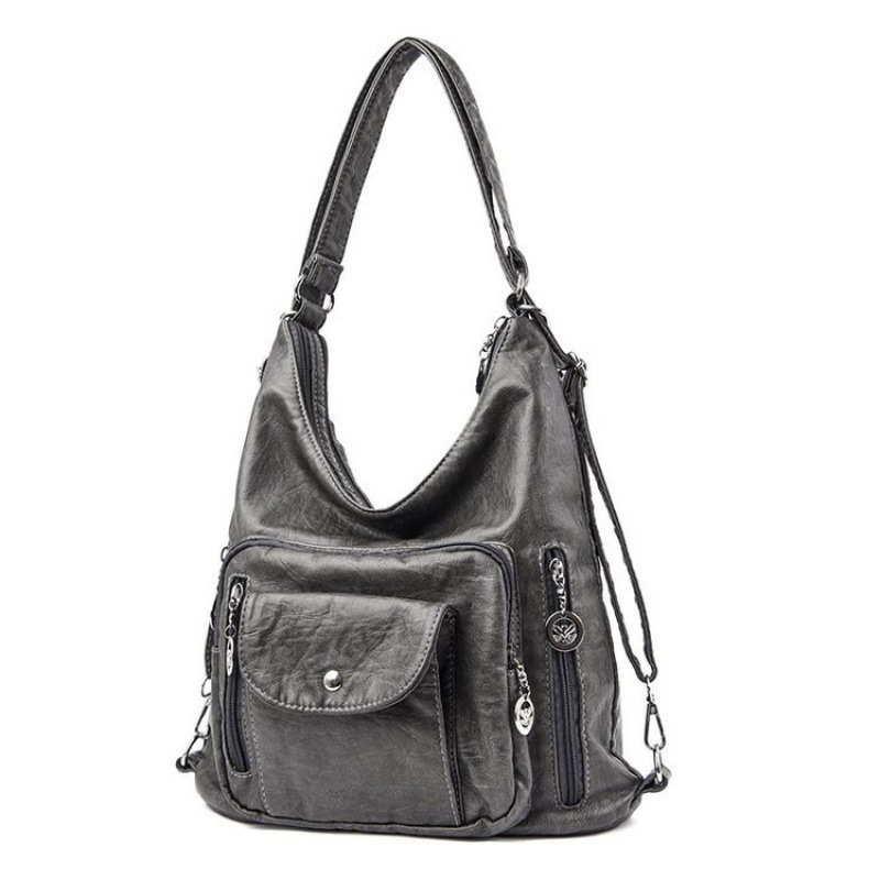 VersaLuna – Convertible Shoulder Crossbody Bag – Gray