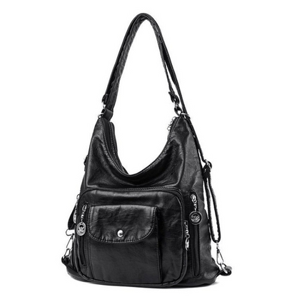 VersaLuna – Convertible Shoulder Crossbody Bag – Black