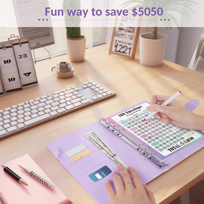 CoinTrack – Interactive Savings Challenge Journal – Purple
