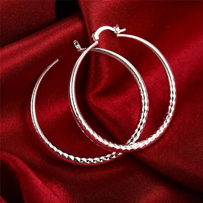 LumiLuxe – Brilliant Diamond Cut Hoop Earrings – image 8
