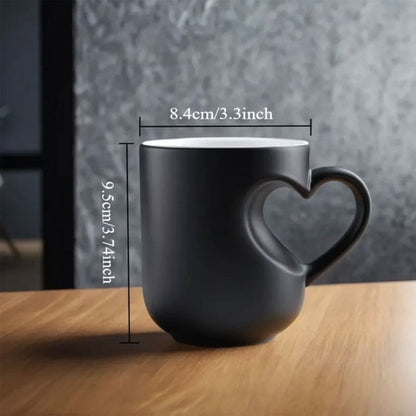 !!! Color-Changing Ceramic Mug with Heart-Shaped Handle for Valentine's Day – image 8