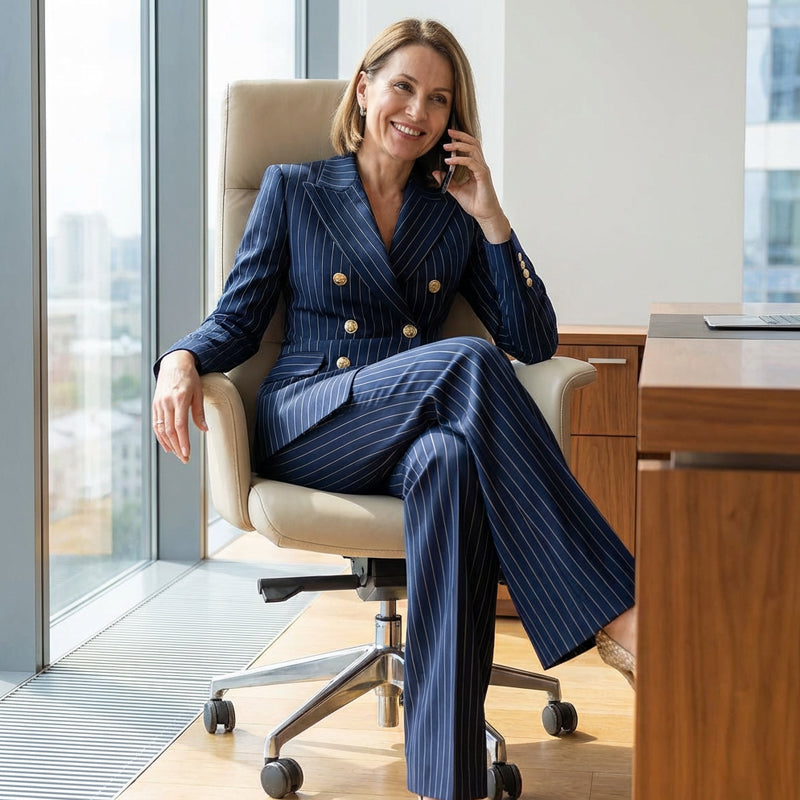 FemmeLine – Women’s Tailored Pinstripe Suit – image 3