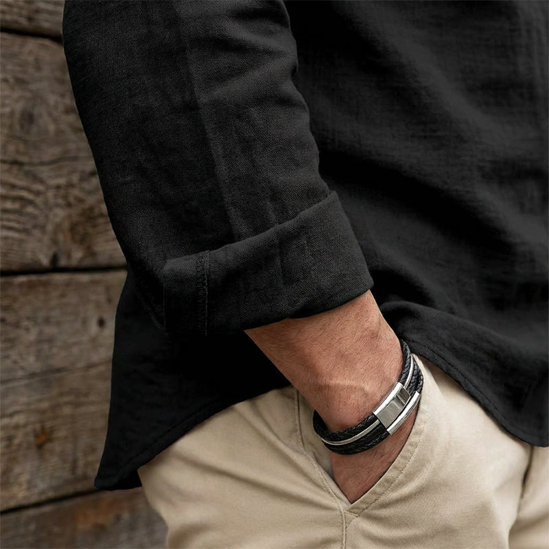 ClassicTie – Men’s Modern Stand Collar Buttoned Shirt – image 4
