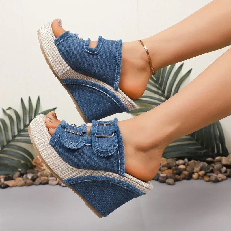 AzureStep – Denim Comfort Sandals – image 2