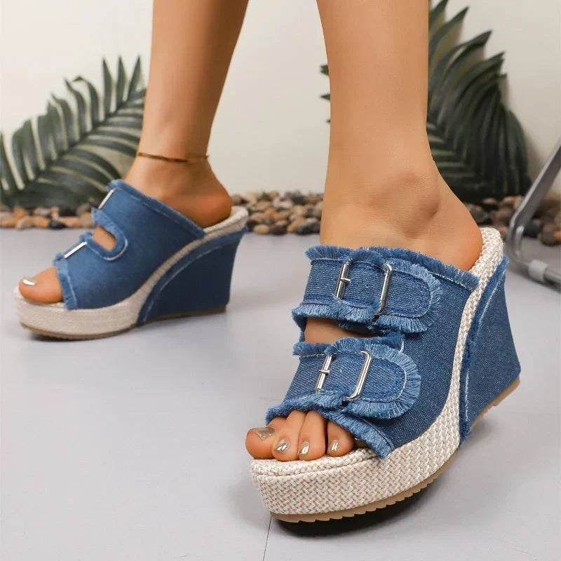 AzureStep – Denim Comfort Sandals – image 3