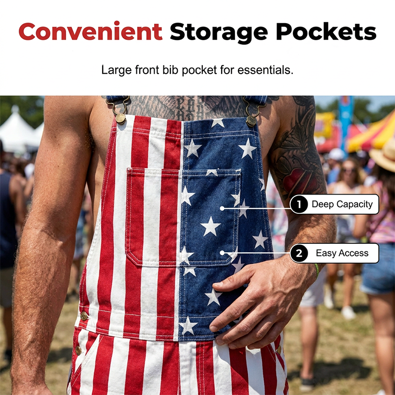 PatriotVibe – Summer Denim Shortalls – image 5
