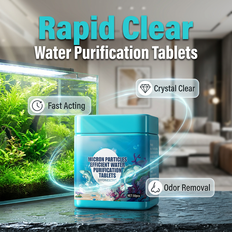 CrystalAqua – Premium Fish Tank Purification Tablets – 50 Tablets / Bottle
