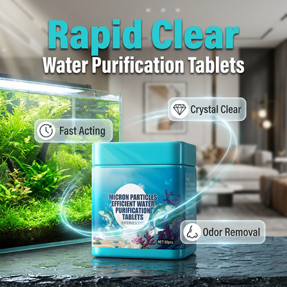 CrystalAqua – Premium Fish Tank Purification Tablets – 50 Tablets / Bottle