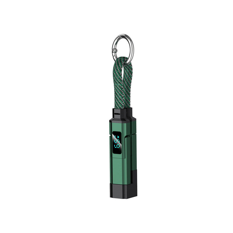 VoltFlex – Digital Display Fast Charge Cable – Green / 1 Piece / 4-in-1 Charging Cable with Digital Display