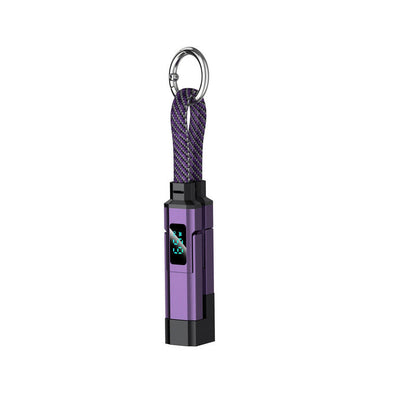 VoltFlex – Digital Display Fast Charge Cable – Purple / 1 Piece / 4-in-1 Charging Cable with Digital Display