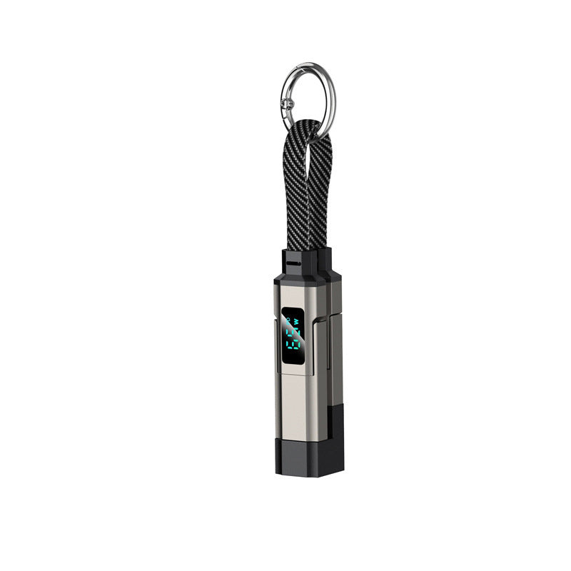 VoltFlex – Digital Display Fast Charge Cable – Black / 1 Piece / 4-in-1 Charging Cable with Digital Display