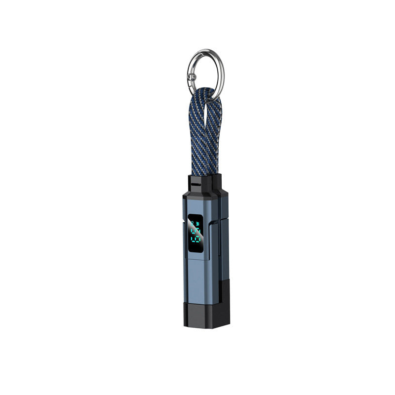VoltFlex – Digital Display Fast Charge Cable – Blue / 1 Piece / 4-in-1 Charging Cable with Digital Display