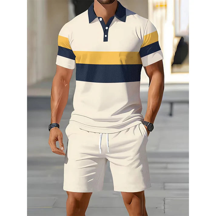 FlexFit – Men’s Two-Piece Shirt & Shorts Set – B / S