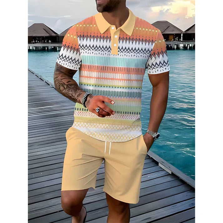 FlexFit – Men’s Two-Piece Shirt & Shorts Set – E / S