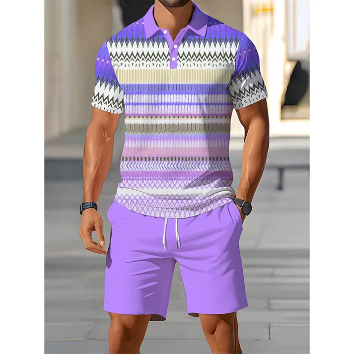 FlexFit – Men’s Two-Piece Shirt & Shorts Set – F / S