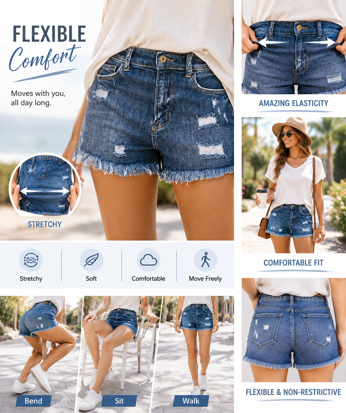 UrbanEase – Women’s Casual Denim Shorts – image 3