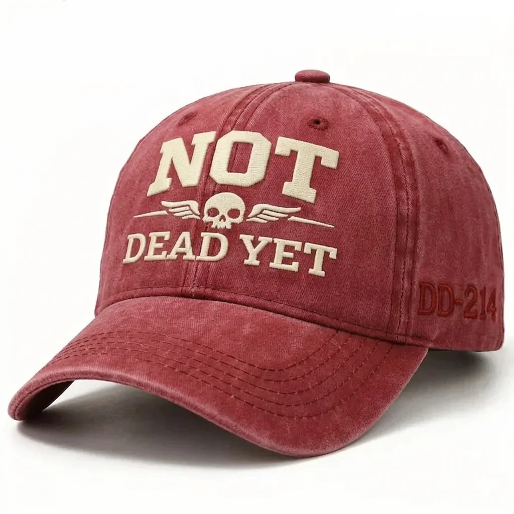 PatriotEdge – Veteran Tribute Cotton Dad Hat – Red (1 Hat)