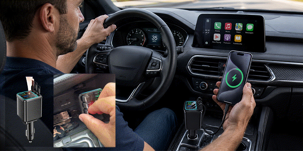 ChargeFlow Pro | 7-in-1 Retractable Car Power Hub – image 2