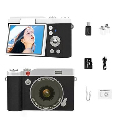 SnapFusion – 4K Ultra HD Digital Camera – Black (with 32GB TF Card)