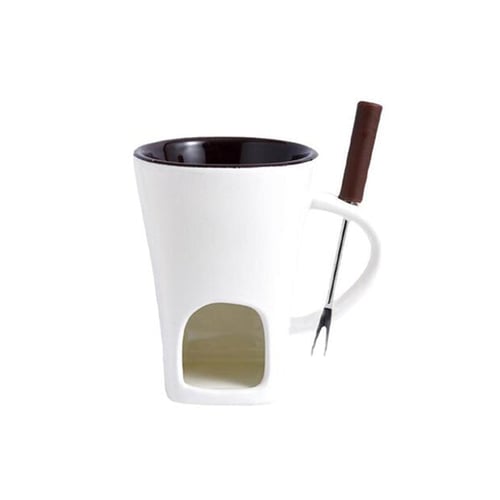 FondueMelt – Multi-Functional Ceramic Fondue Mug – Beige