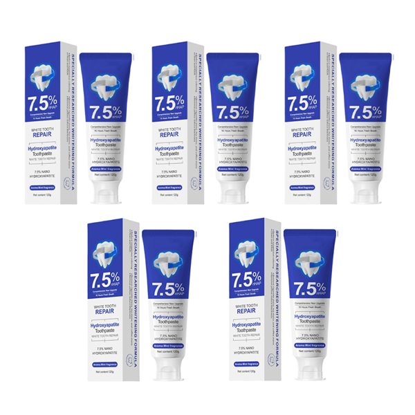 PearlGuard – 7.5% Nano Hydroxyapatite Toothpaste – 5 pcs