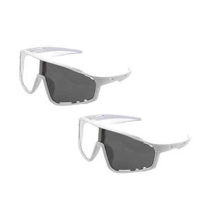 OptiShield – Photochromic Cycling & Hiking Sunglasses – Transparent Gray – Photochromic (2-Pack)