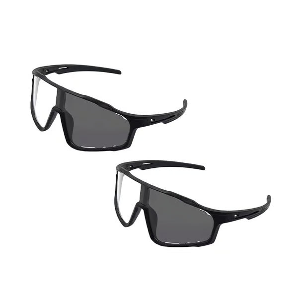 OptiShield – Photochromic Cycling & Hiking Sunglasses – Black – Photochromic (2-Pack)