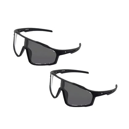 OptiShield – Photochromic Cycling & Hiking Sunglasses – Black – Photochromic (2-Pack)