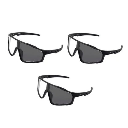 OptiShield – Photochromic Cycling & Hiking Sunglasses – Black – Photochromic (3-Pack)