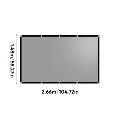 CineShield - ALR Projector Screen – Black-bordered hook-type model 120-inch 16:9 (2.66m wide * 1.48m high)