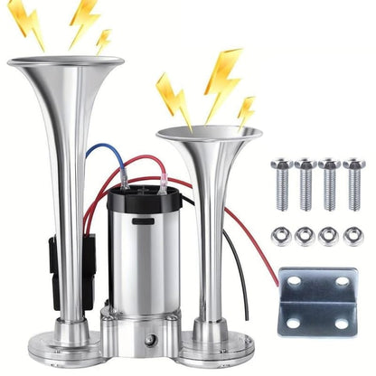 RoadGuard – 600DB Power Horn Universal 12V Fit – Silver