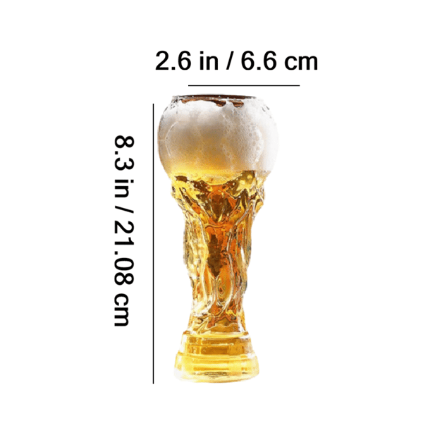 TrophySip – Soccer Champion Beer Glass – Soccer Glass medium（600ML）