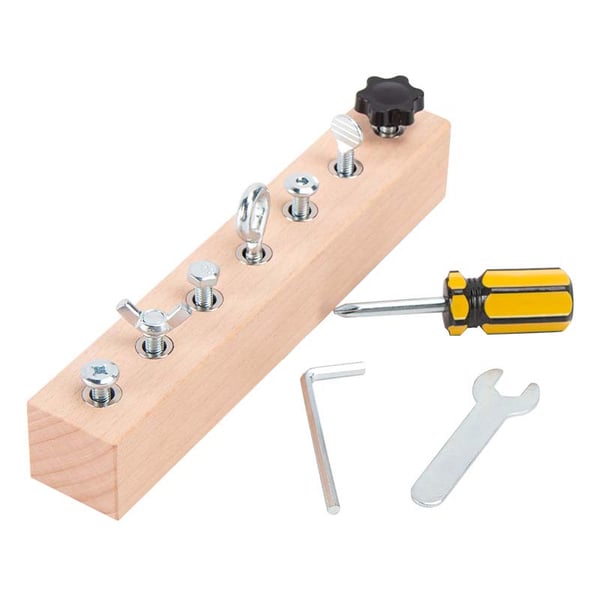 TinyBuilder – Kids Learning Tool Board – 8 holes