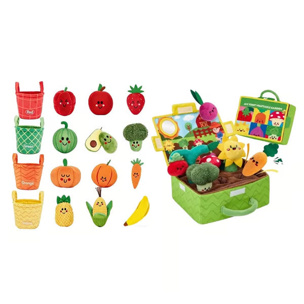 LumeGarden – Early Learning Color Match Play Food – Vegetable Color Sorting Toys+Vegetable and Fruit Garden Toys