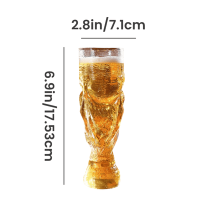 TrophySip – Soccer Champion Beer Glass – Trophy Glass small （350ML）