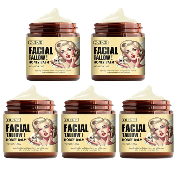 PureGlow – Facial Tallow & Honey Balm – 5 PCS(Buy 3 Get 2 Free)