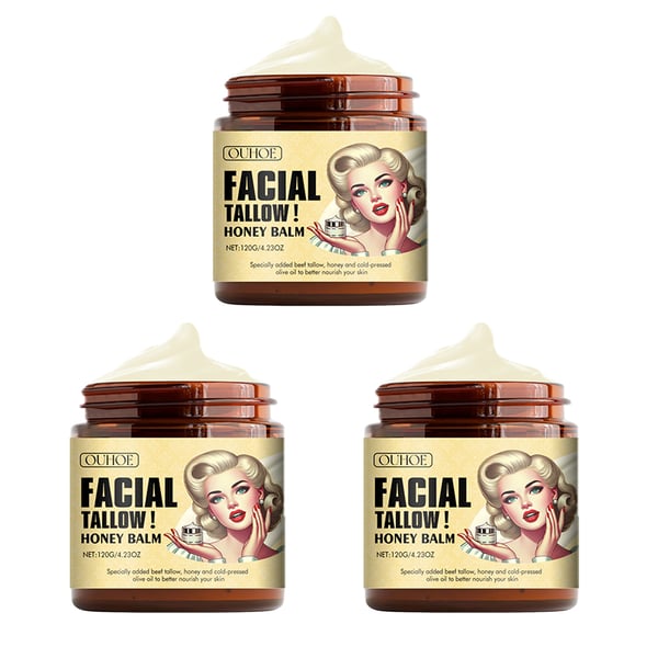 PureGlow – Facial Tallow & Honey Balm – 3 PCS(Buy 2 Get 1 Free)