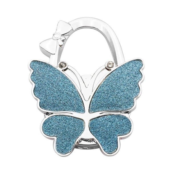 ButterHold – Foldable Butterfly Purse Hook – Frosted Blue Glitter