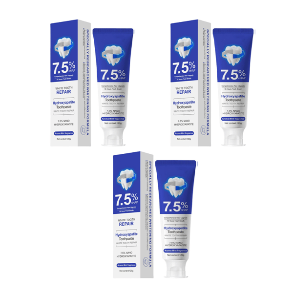 PearlGuard – 7.5% Nano Hydroxyapatite Toothpaste – 3 pcs