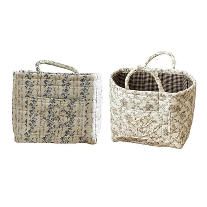 PetalPack - Portable Organizer Basket – French vine (coffee flower)+French vine (vine blue)