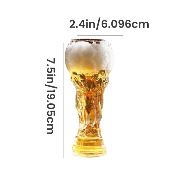 TrophySip – Soccer Champion Beer Glass – Soccer Glass small（450ML）