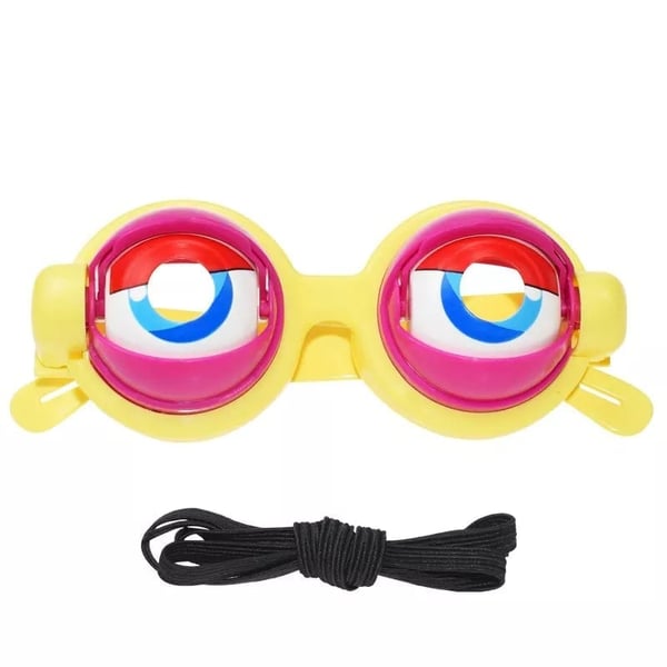 AuraJokes – Fun Novelty Party Glasses – Yellow