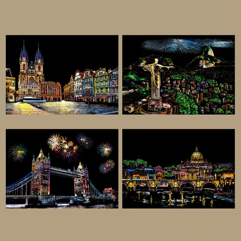 MindCanvas – Relaxing Scratch & Sketch City Collection – American series