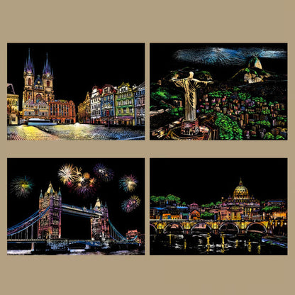 MindCanvas – Relaxing Scratch & Sketch City Collection – American series