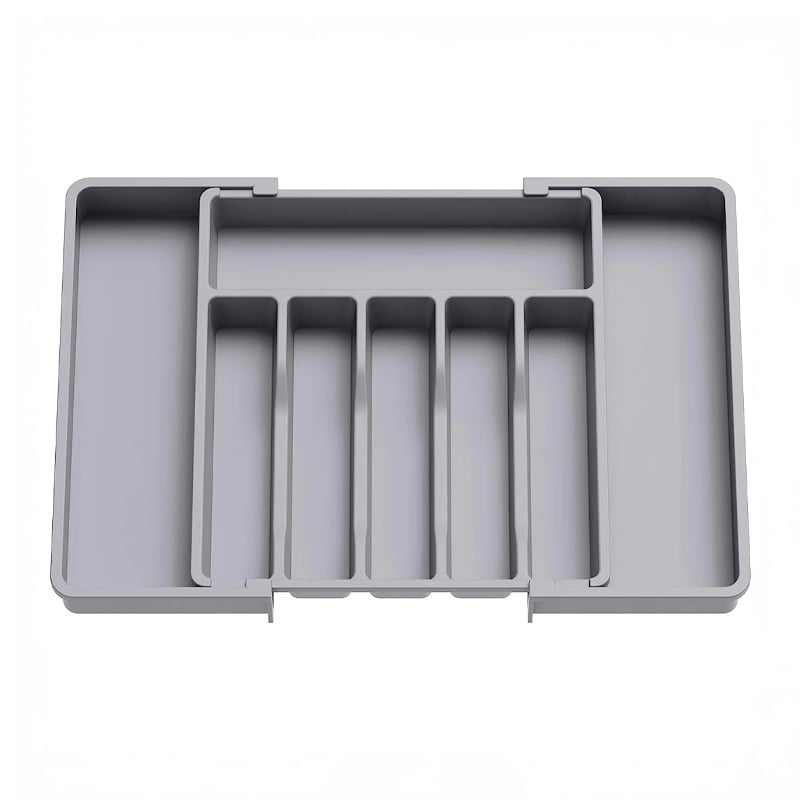 FlexiSort – Expandable Drawer Organizer – Grey