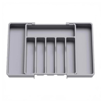 FlexiSort – Expandable Drawer Organizer – Grey